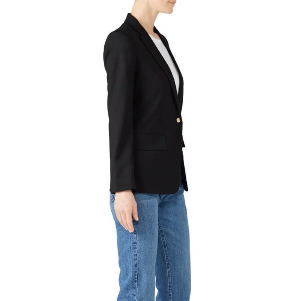 Club Monaco Borrem Blazer black single breasted 2 wool blend